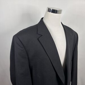 Oak Hill 58R Sport Coat 100% Wool Dark Gray Two Button Lined Vented Formal